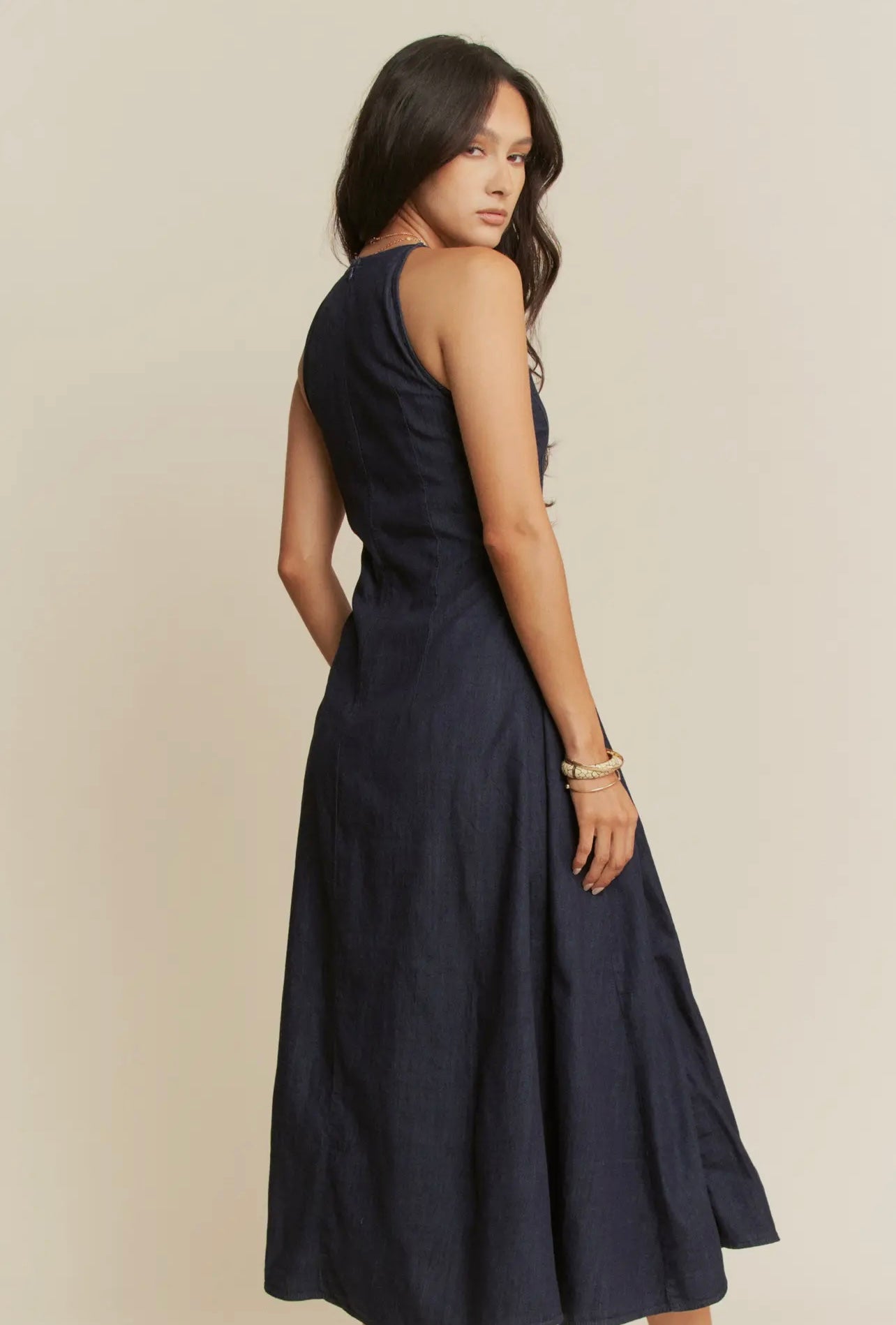 Helena Sleeveless Flare Maxi Dress