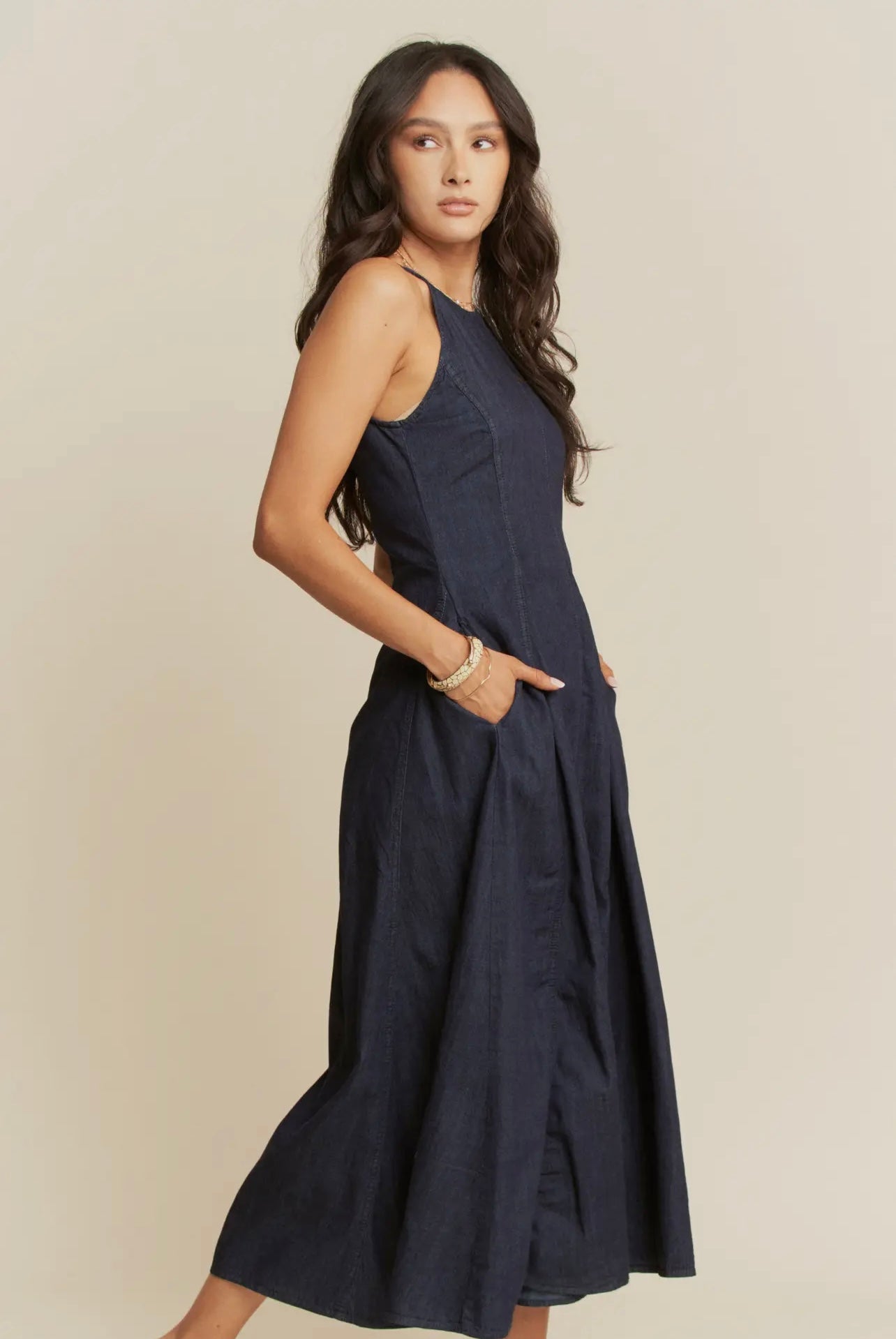 Helena Sleeveless Flare Maxi Dress