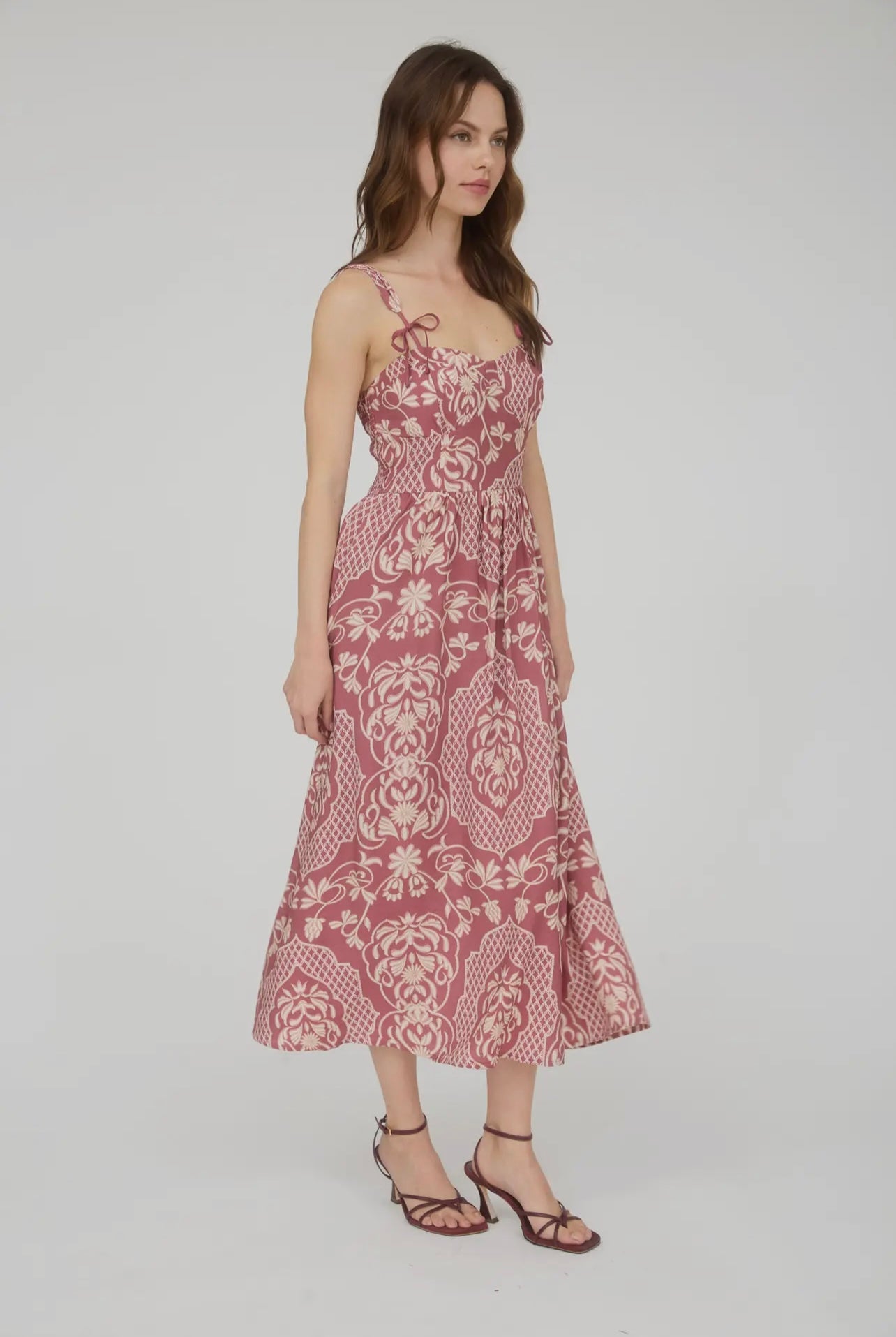 Olivia Bow Strap Midi Dress