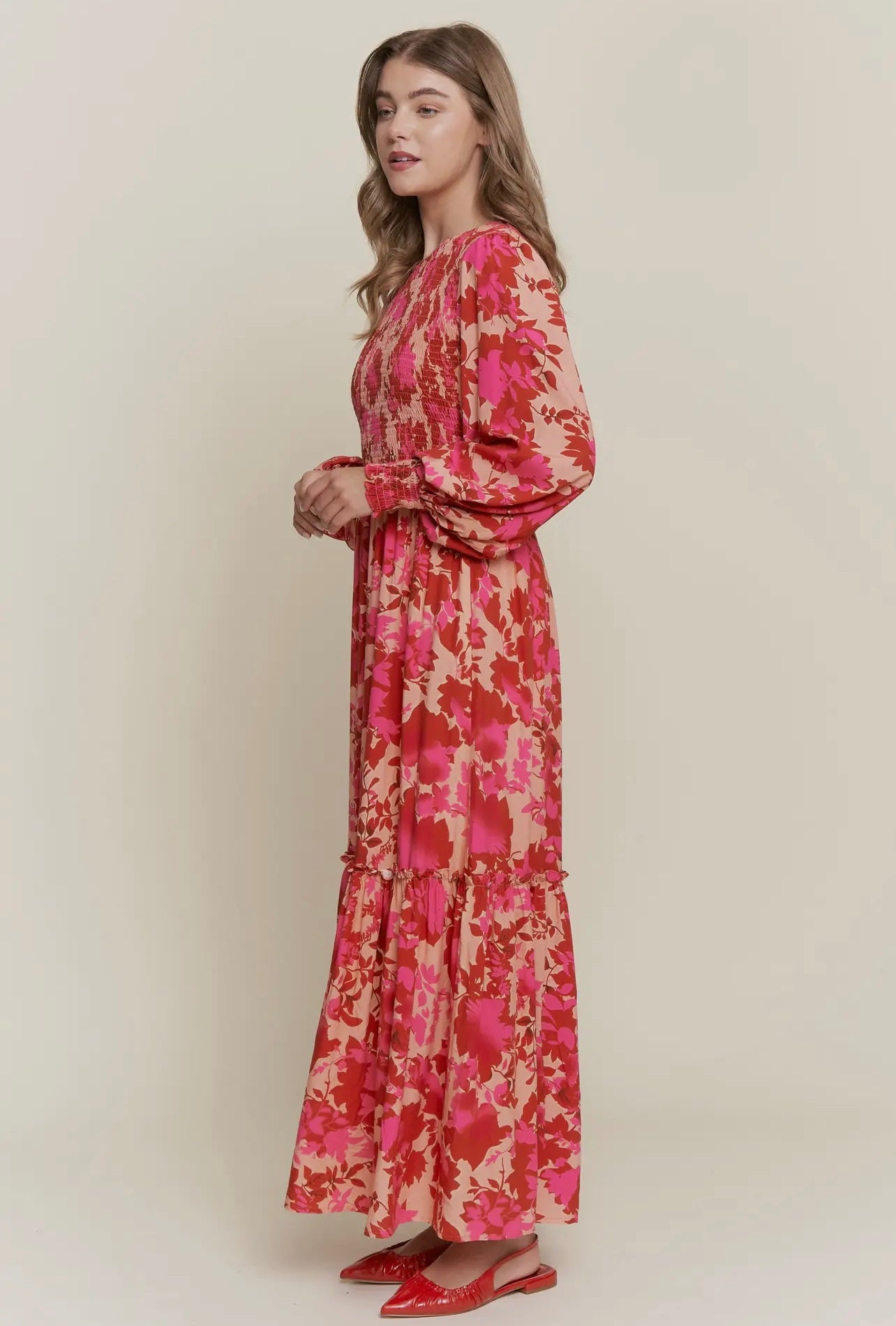 Bria Smocked Maxi Dress