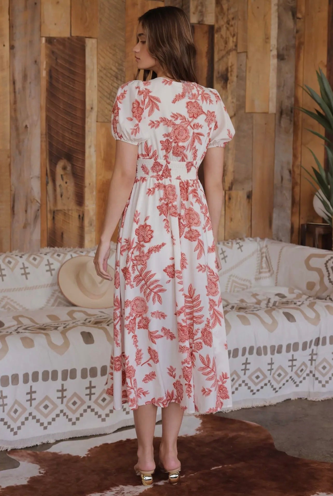 Daniella Floral V-Neck Dress