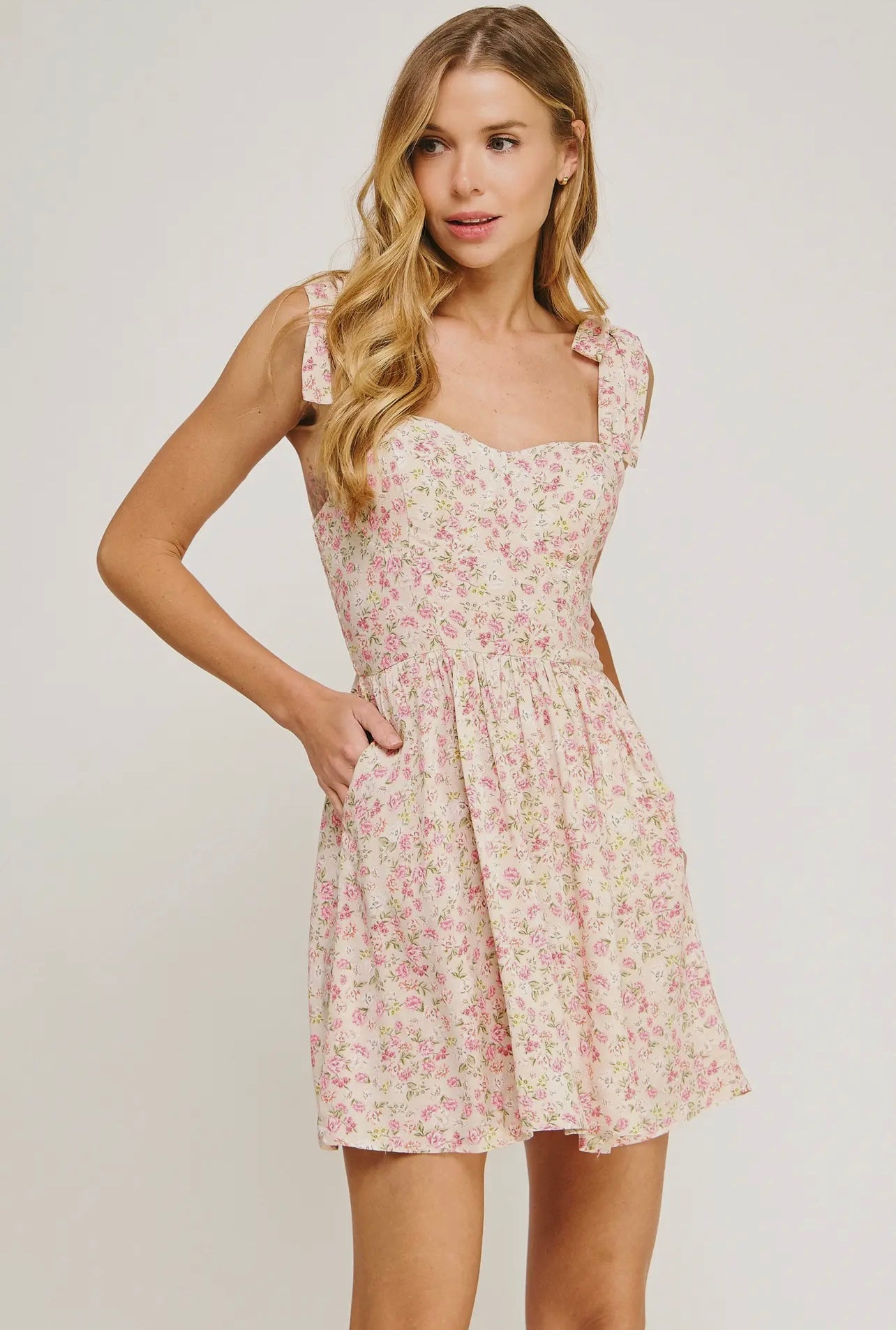 Savannah Floral Floral Sweetheart Dress