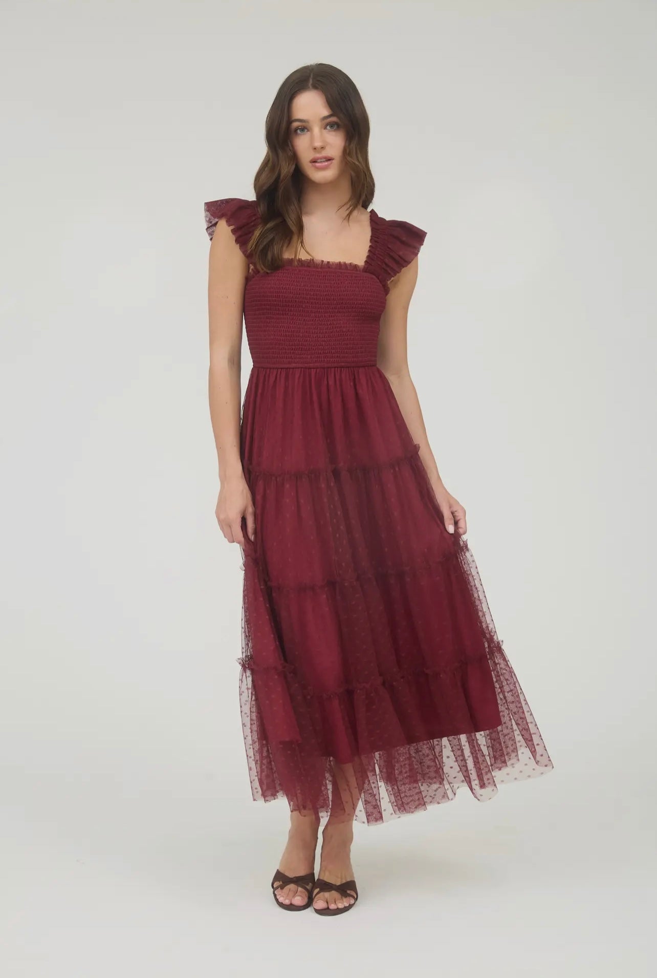 Juliette Chiffon Smocked Midi Dress