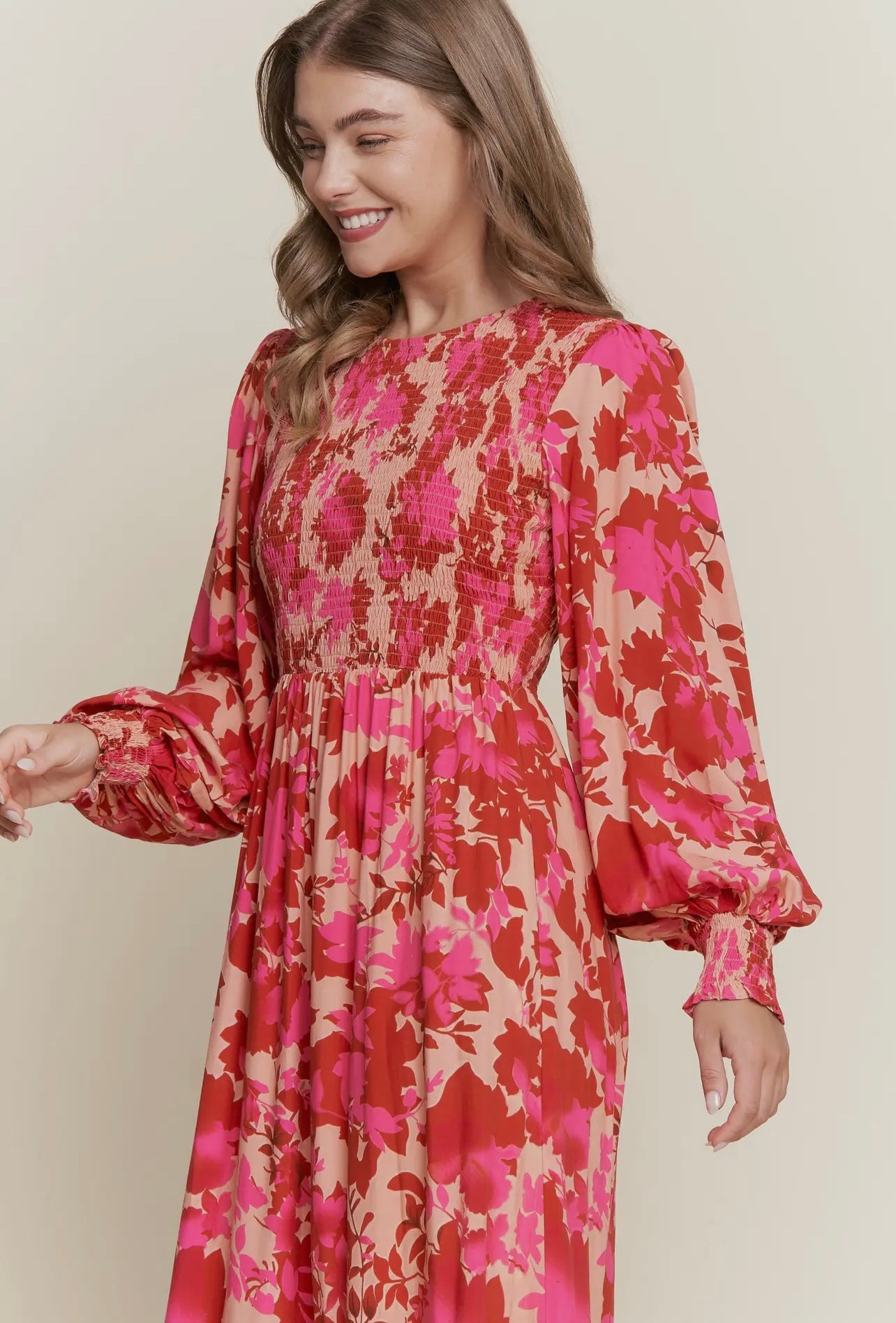 Bria Smocked Maxi Dress