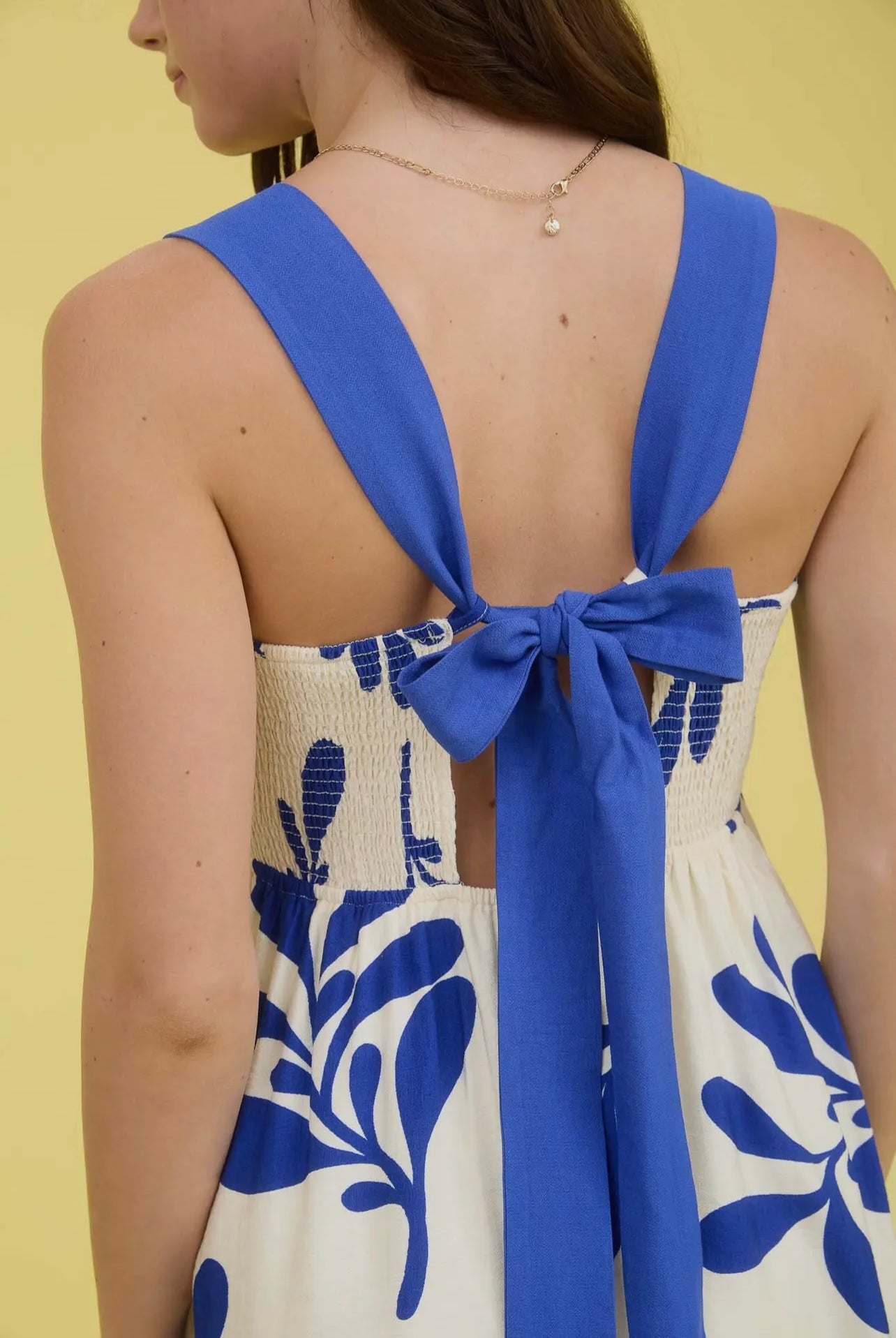 Molly Leaf Print Midi Dress