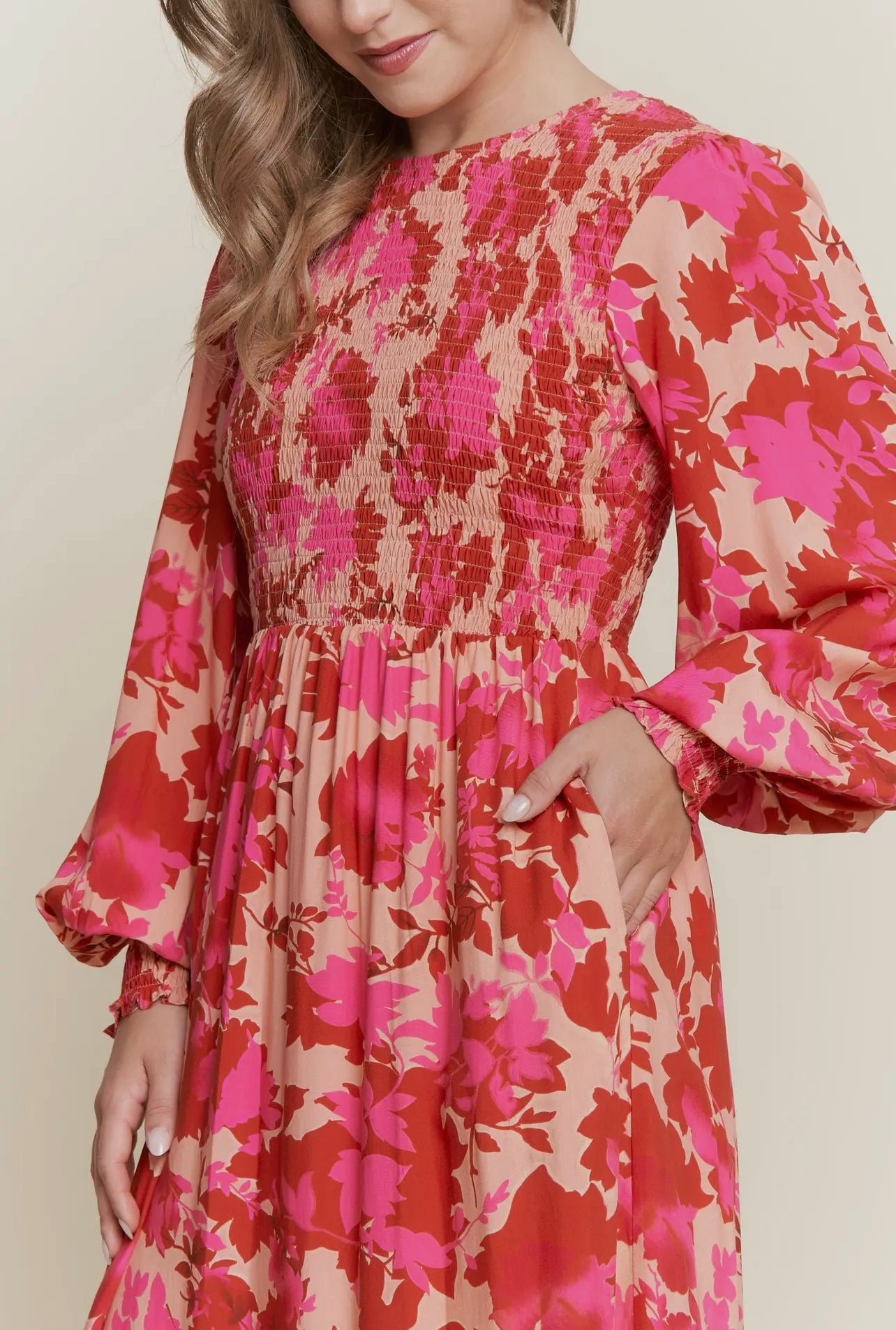 Bria Smocked Maxi Dress