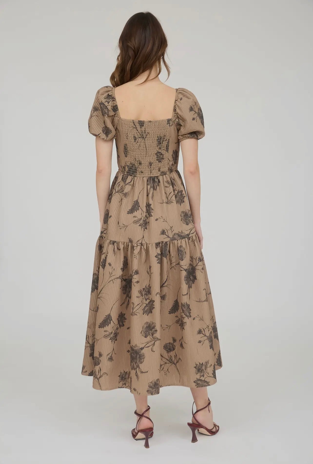 Athena Sweetheart Neckline Midi Dresss