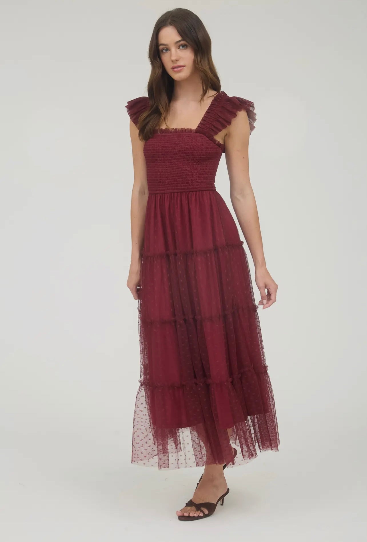 Juliette Chiffon Smocked Midi Dress