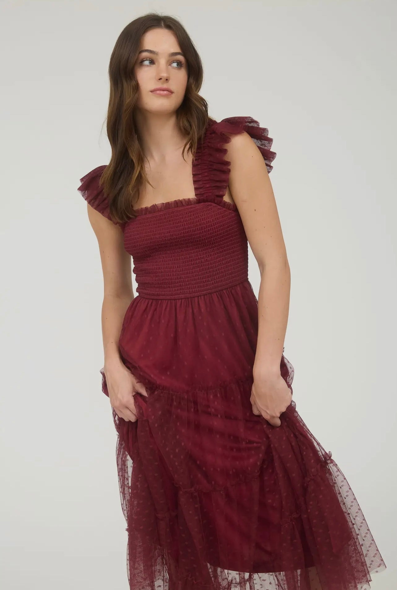 Juliette Chiffon Smocked Midi Dress
