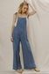 Sara Tie Shoulder Denim Romper