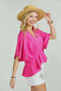 Drop Shoulder Peplum Blouse