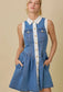 Ruby Denim Collar Mini Dress