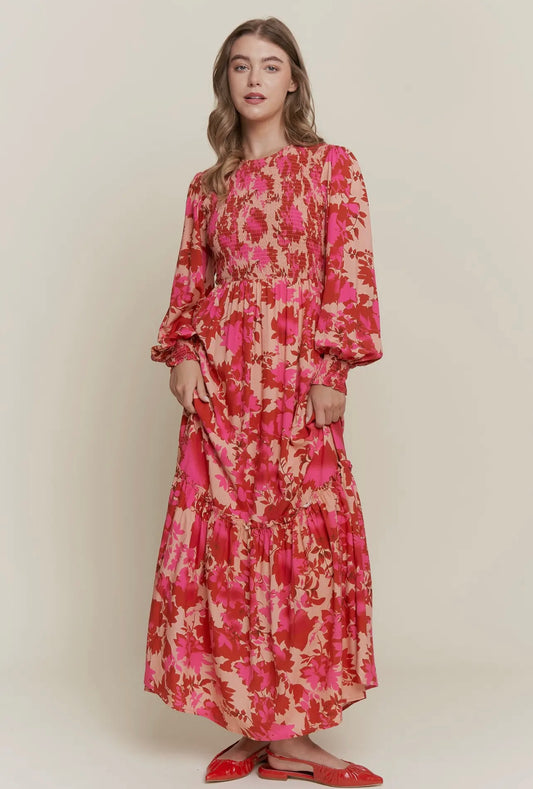 Bria Smocked Maxi Dress