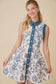 Taylor Vintage Horse Toile Print Denim Mini Dress