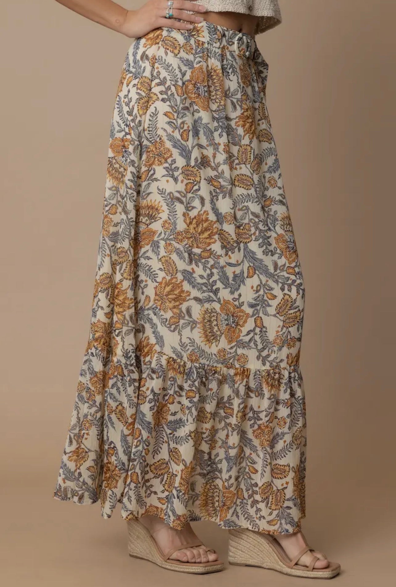 Paisley Print Maxi Skirt