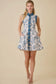 Taylor Vintage Horse Toile Print Denim Mini Dress