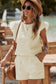 Riley Ruffle Sleeve Textured Top and Short Set (Cream)