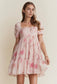 Dani Floral Balloon Sleeved Mini Dress