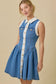 Ruby Denim Collar Mini Dress