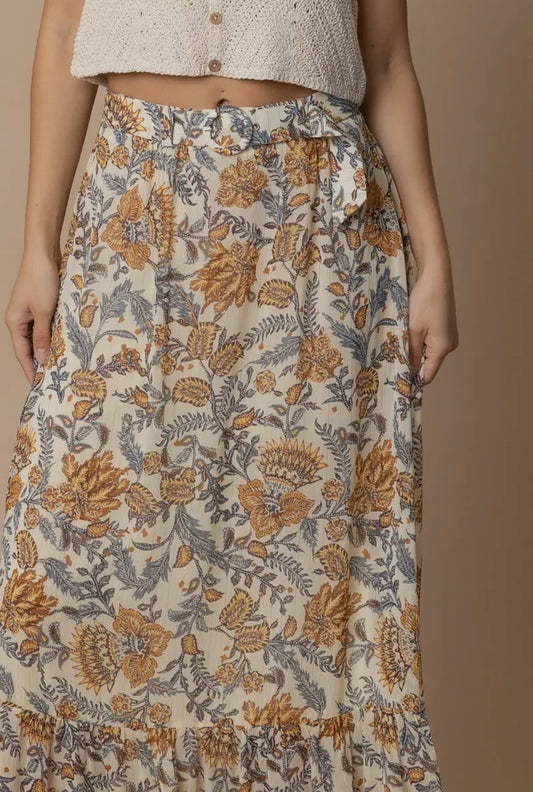 Paisley Print Maxi Skirt
