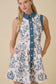 Taylor Vintage Horse Toile Print Denim Mini Dress