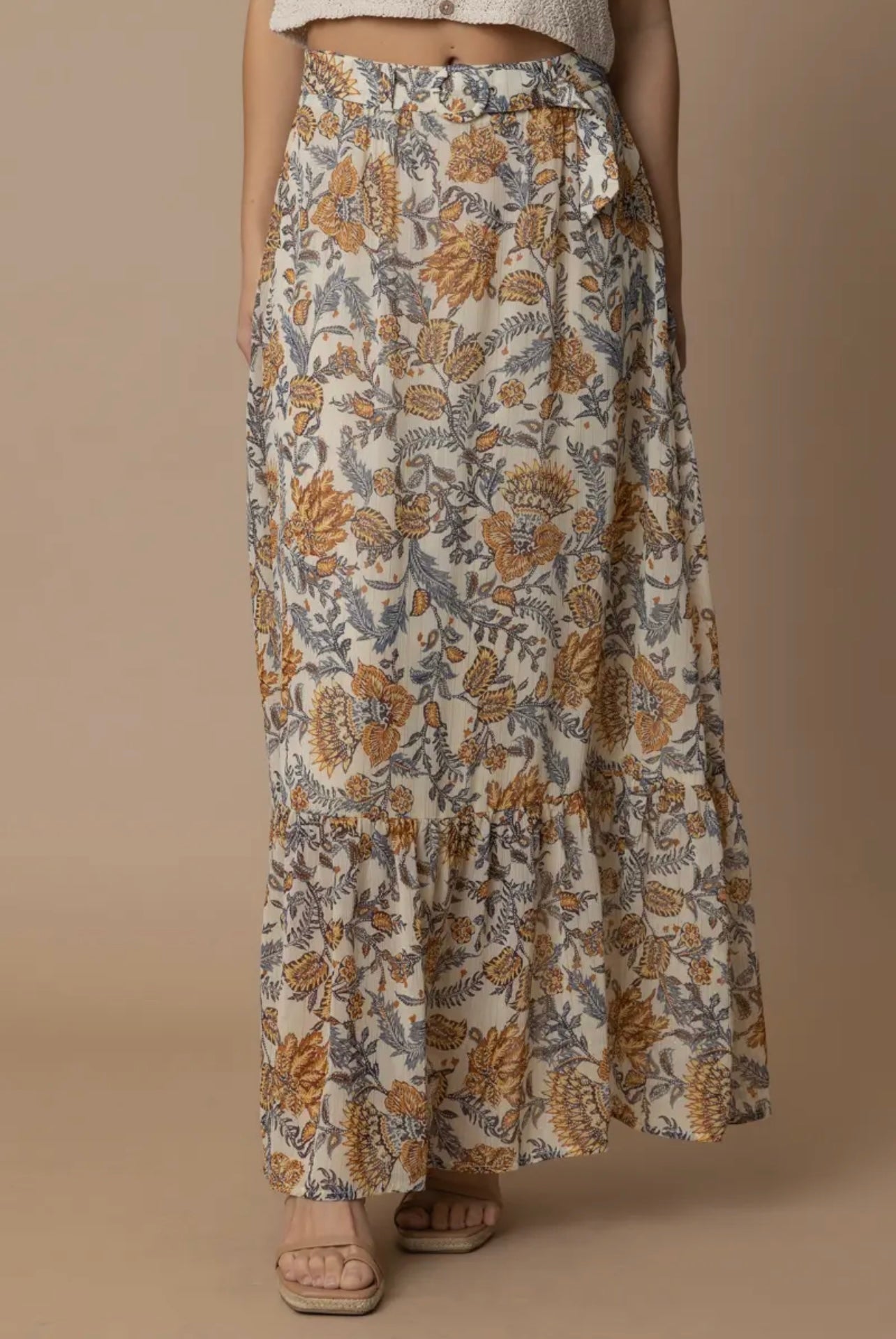 Paisley Print Maxi Skirt