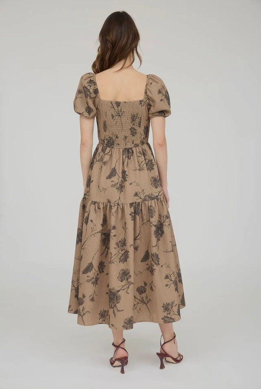 Athena Sweetheart Neckline Midi Dresss