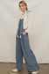 Sara Tie Shoulder Denim Romper