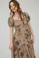 Athena Sweetheart Neckline Midi Dresss