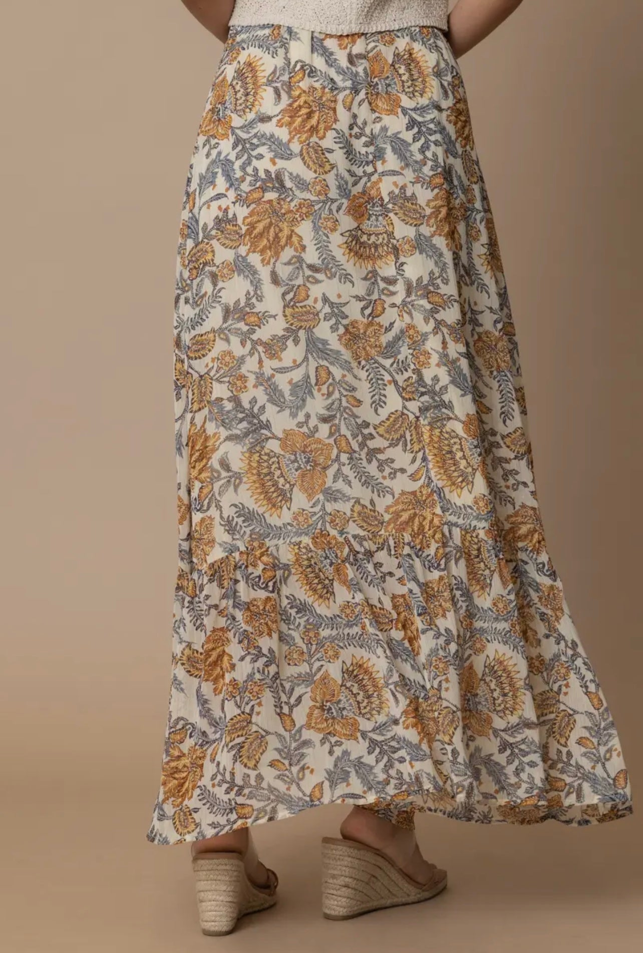 Paisley Print Maxi Skirt