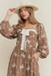 Autumn Embroidered Bow Maxi Dress