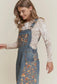 Emma Floral Denim Overalls