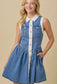 Ruby Denim Collar Mini Dress
