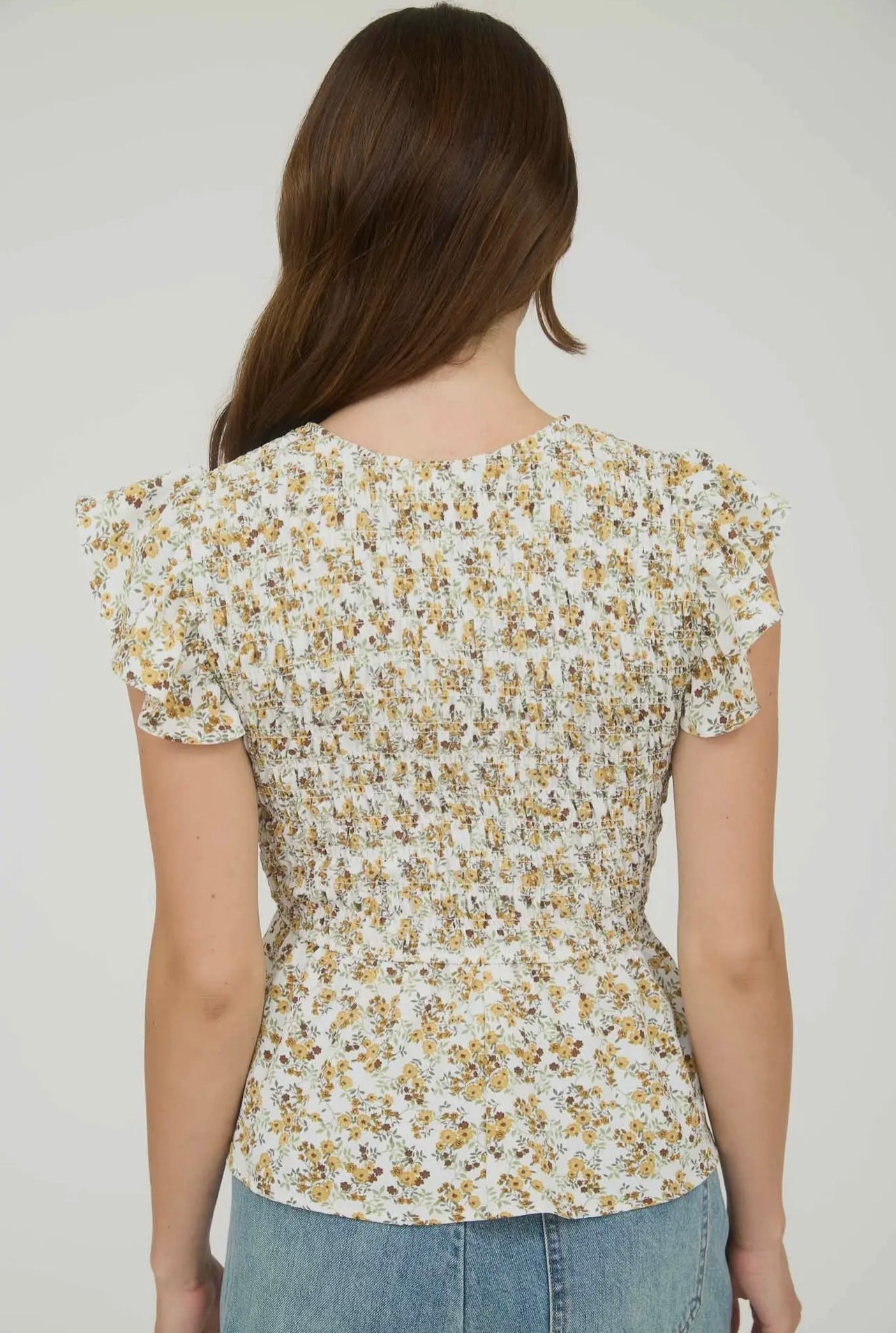 Camila Floral Smocked Top