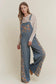 Emma Floral Denim Overalls