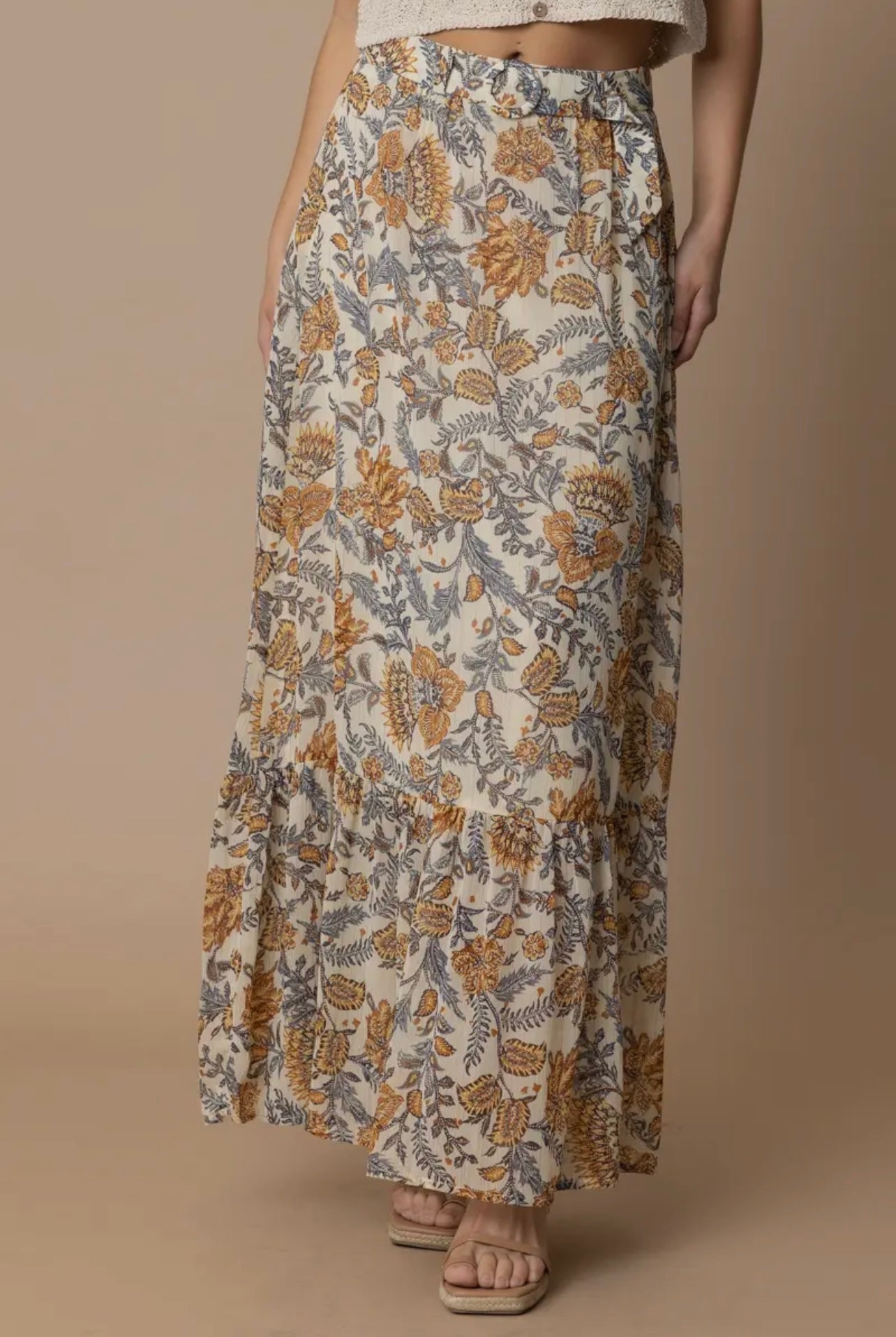 Paisley Print Maxi Skirt