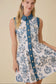 Taylor Vintage Horse Toile Print Denim Mini Dress